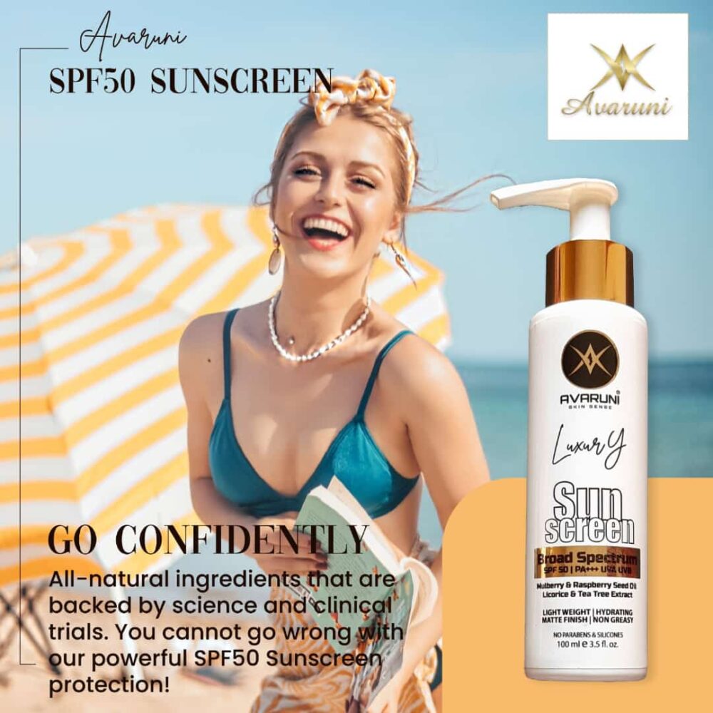 Avaruni Sunscreen SPF50 Non Oily - SPF50 PA+++ 100ml - Image 2